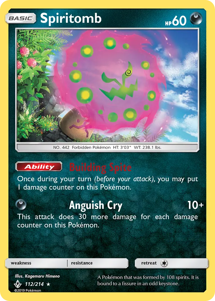 Spiritomb, Pokémon card