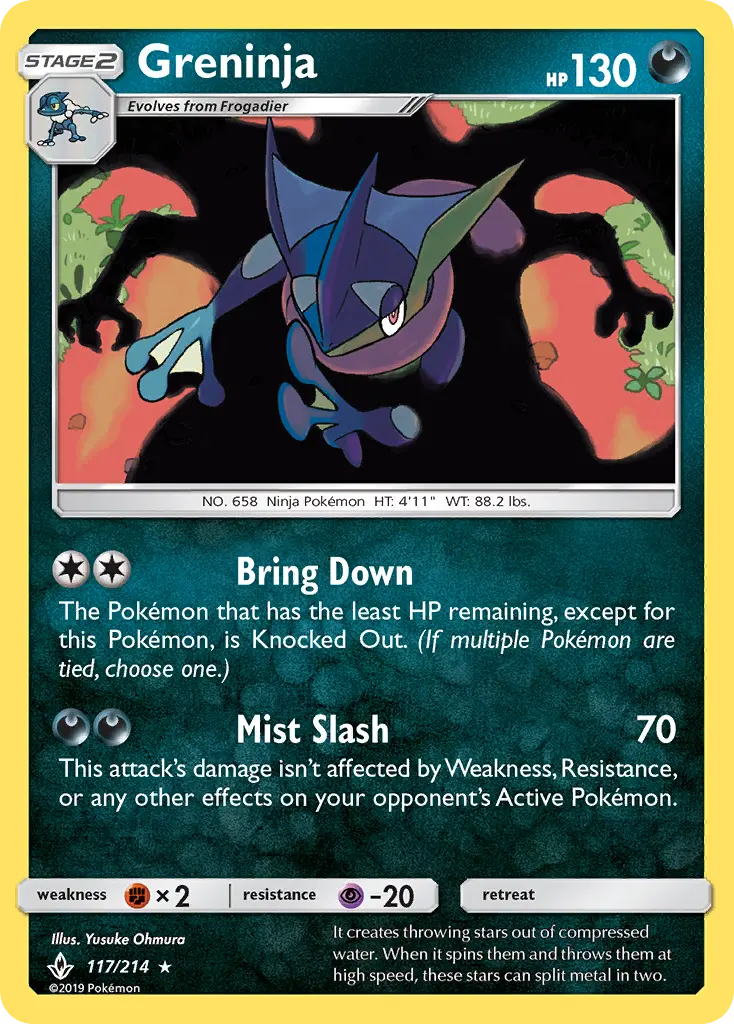Greninja, Pokémon card
