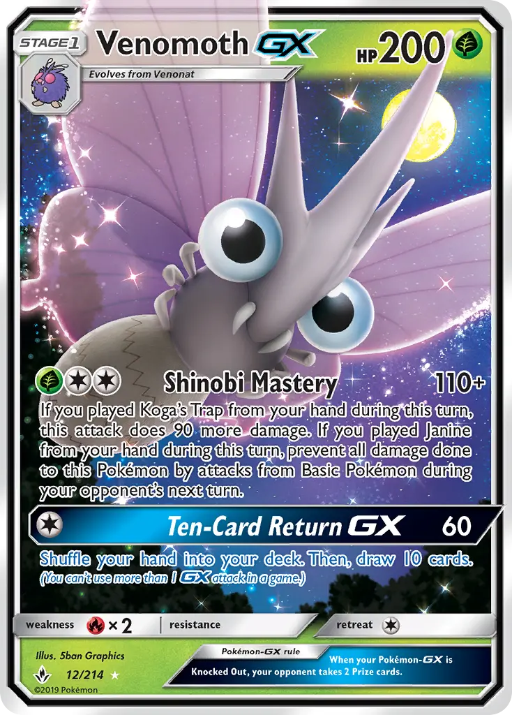 Venomoth GX, Pokémon card