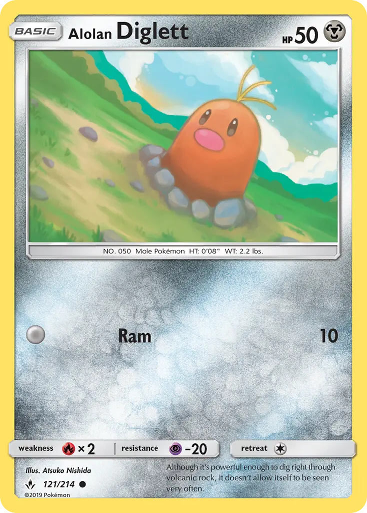 Alolan Diglett, Pokémon card