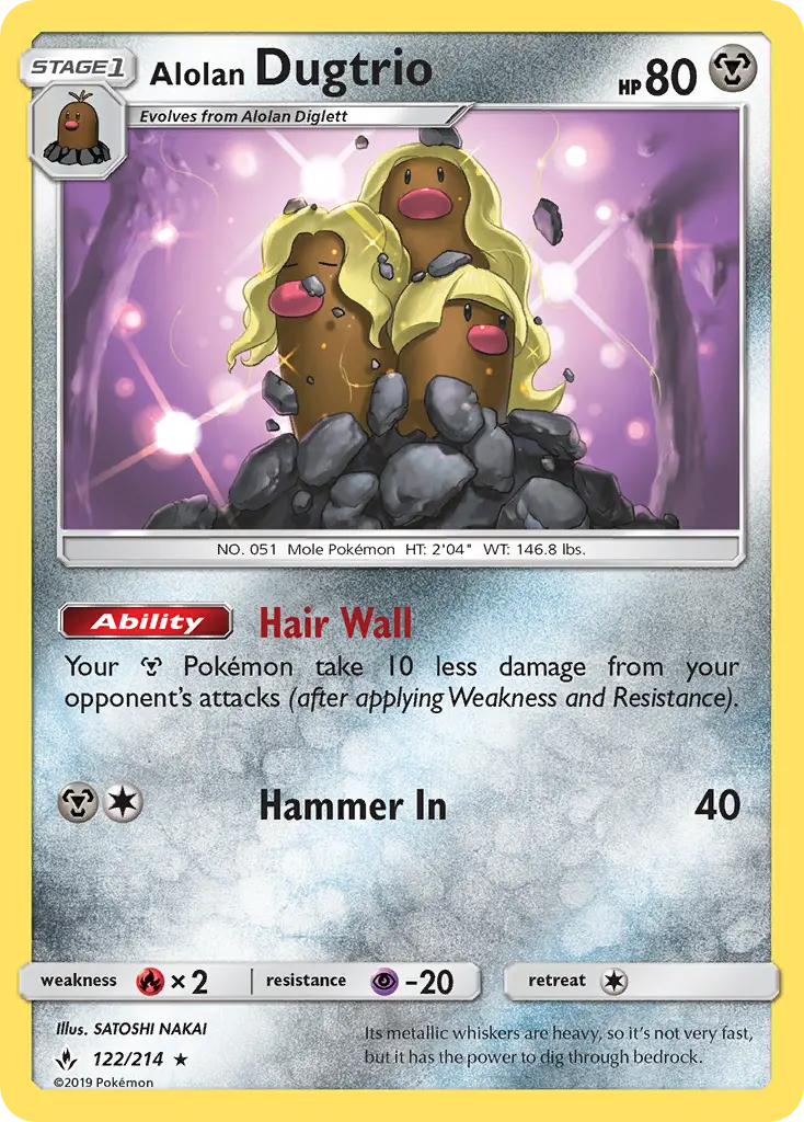Alolan Dugtrio, Pokémon card