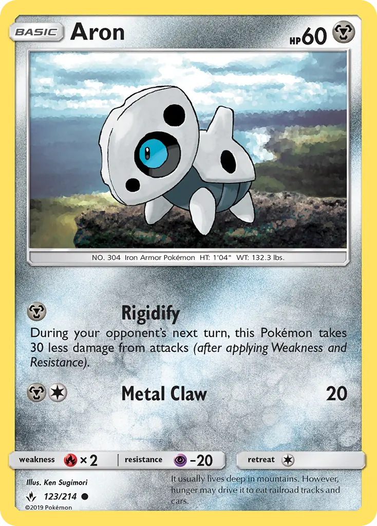 Aron, Pokémon card