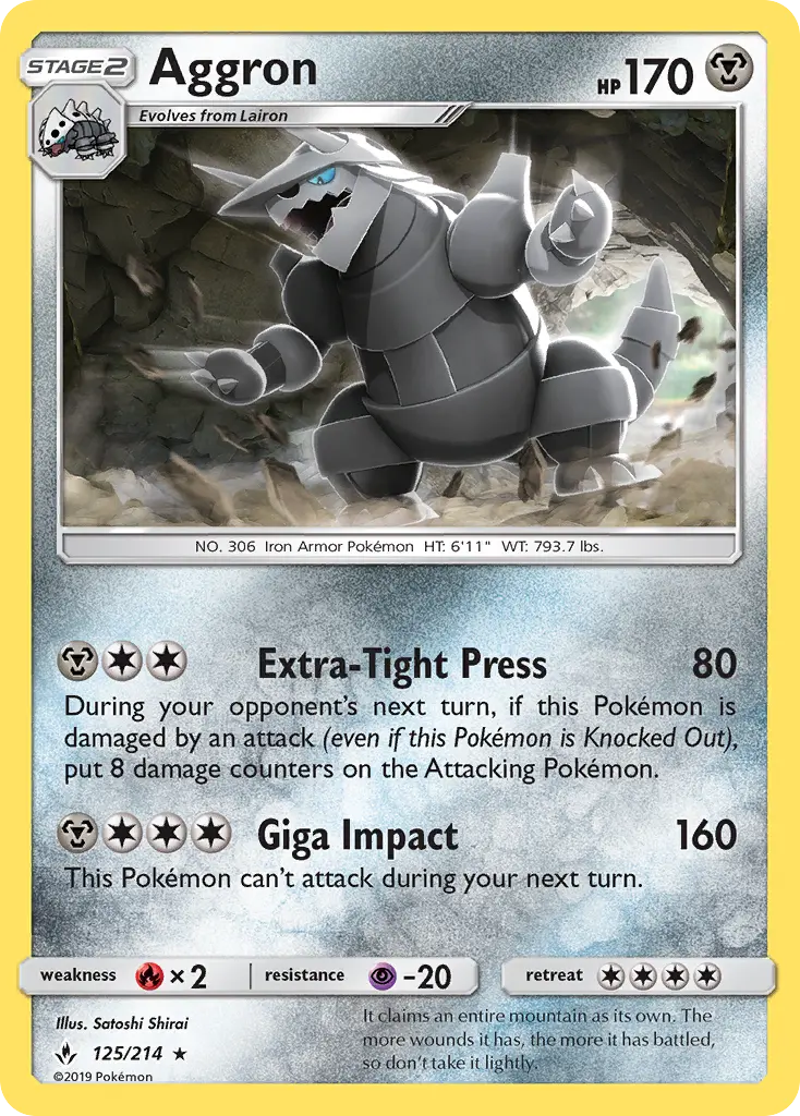 Aggron, Pokémon card