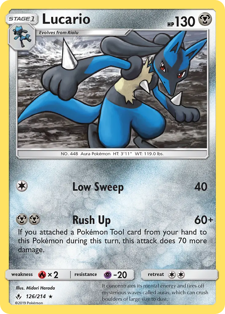 Lucario, Pokémon card