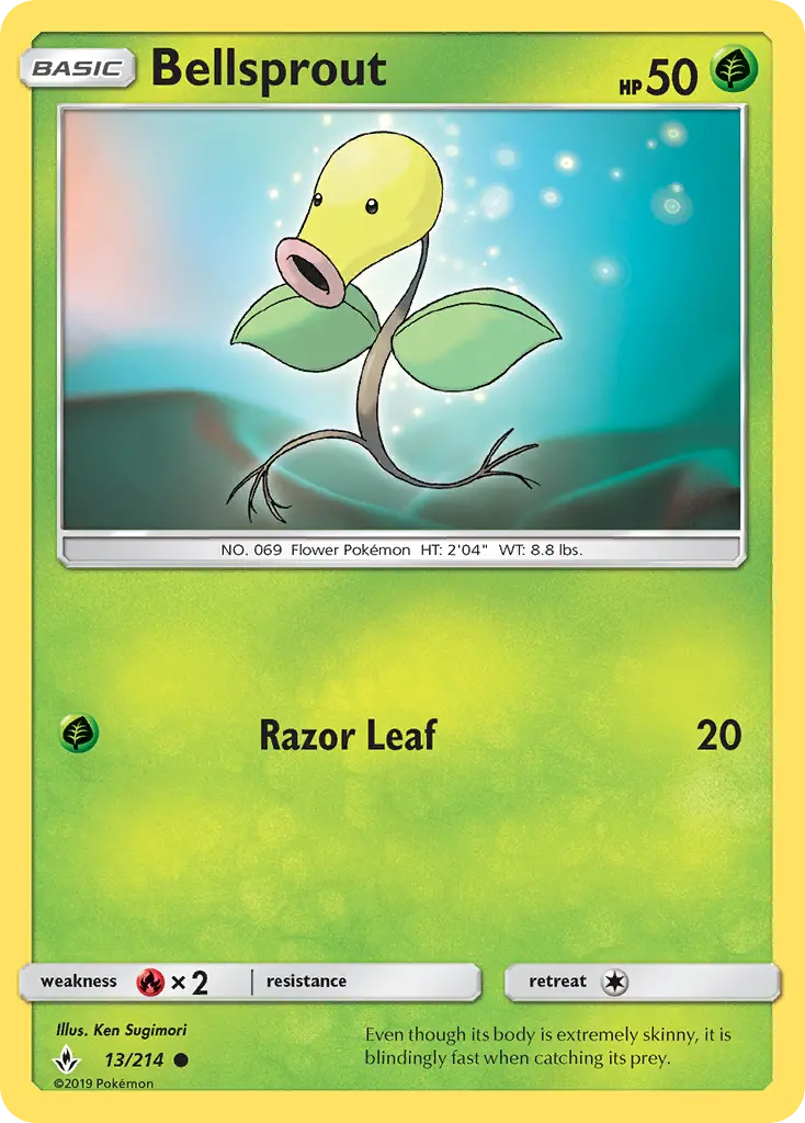 Bellsprout, Pokémon card