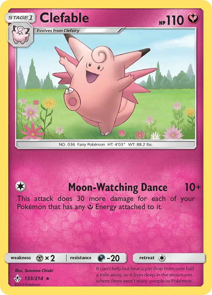 Clefable, Pokémon card
