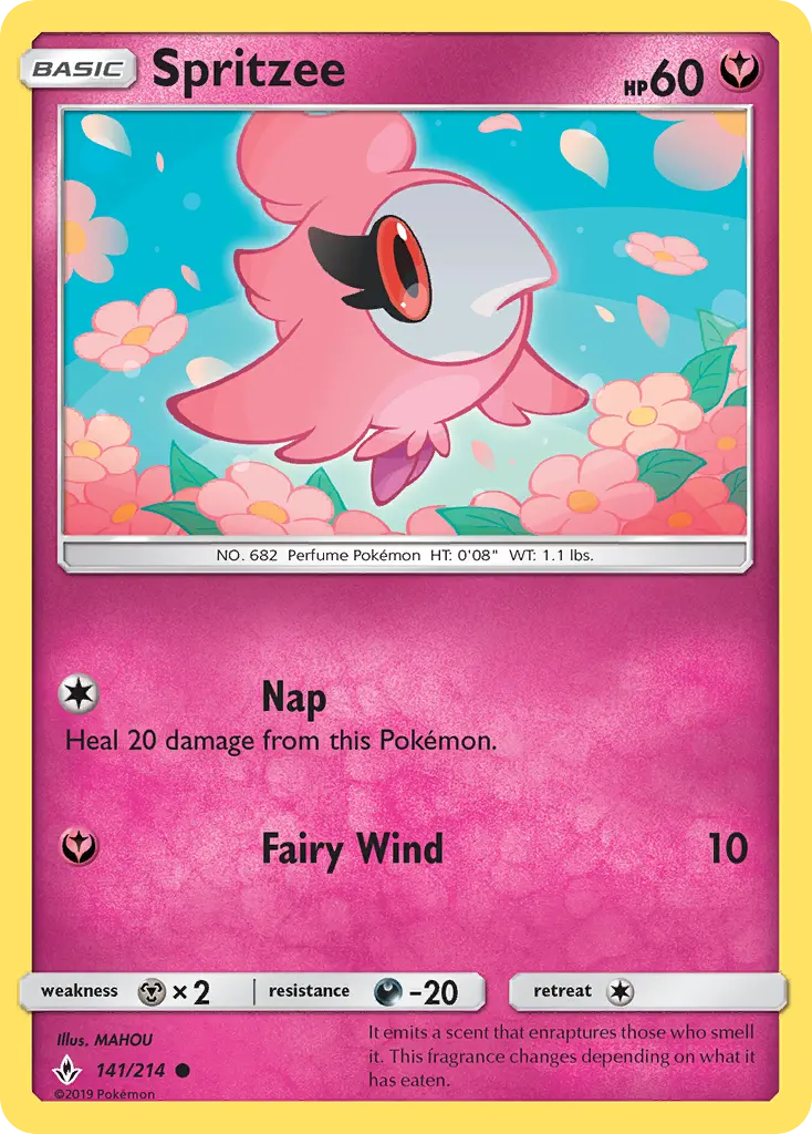 Spritzee, Pokémon card