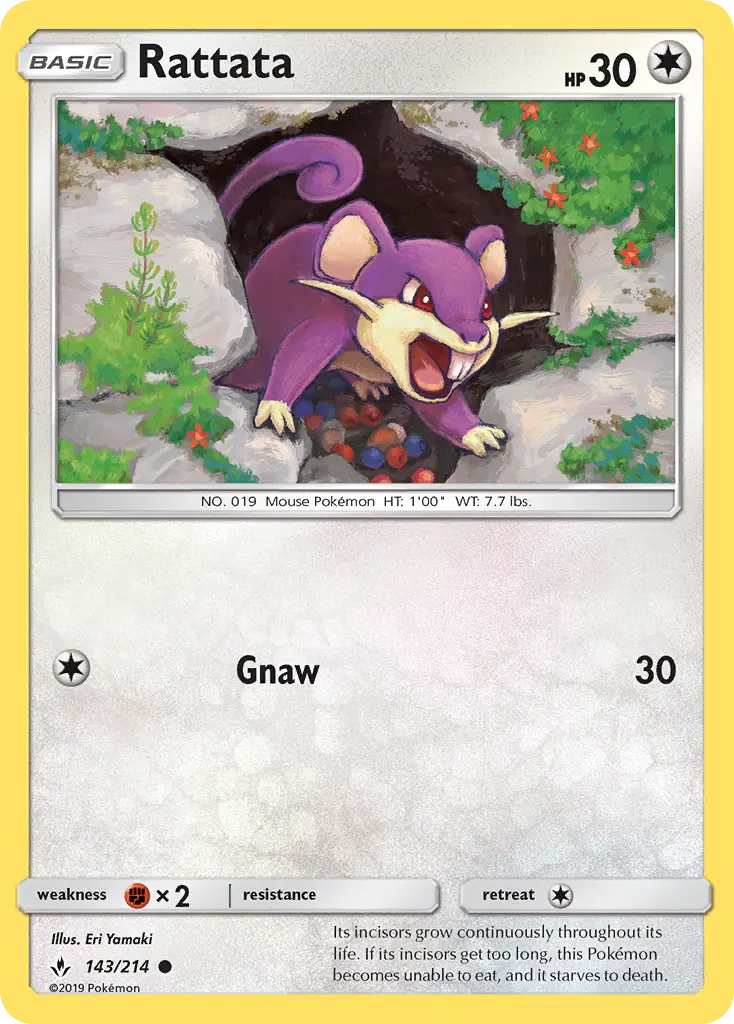Rattata, Pokémon card
