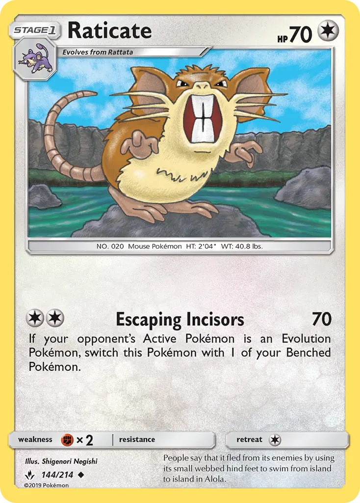 Raticate, Pokémon card