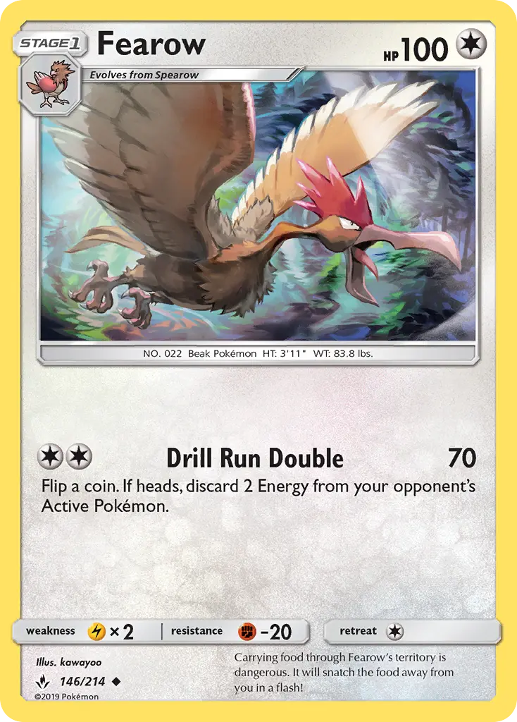 Fearow, Pokémon card
