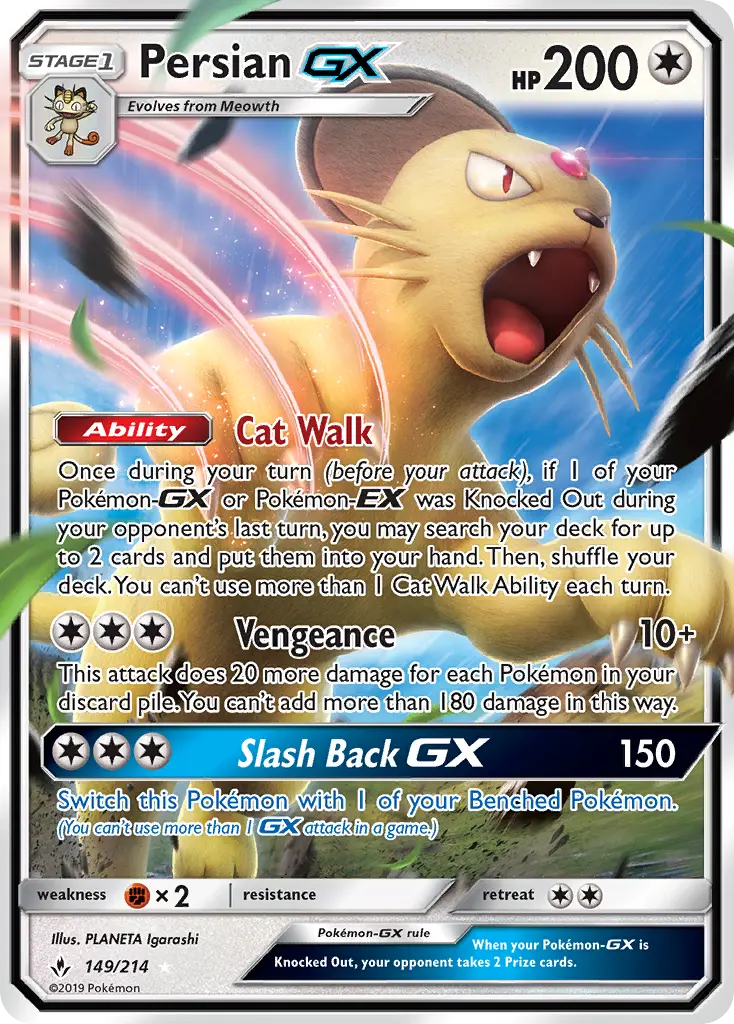 Persian GX, Pokémon card