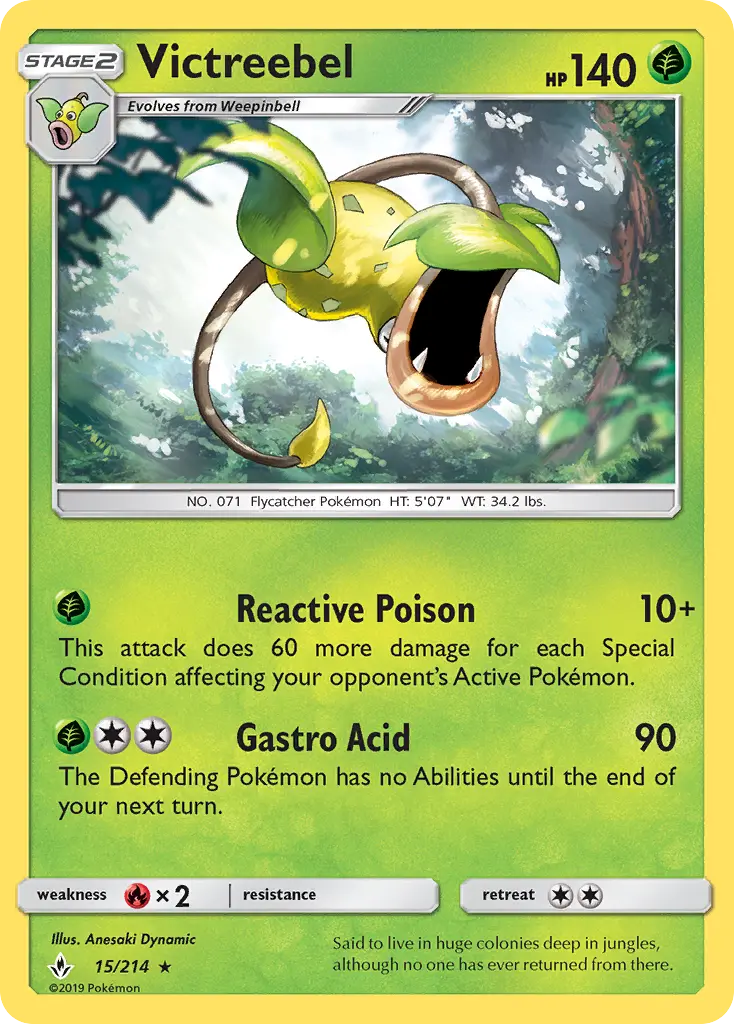 Victreebel, Pokémon card