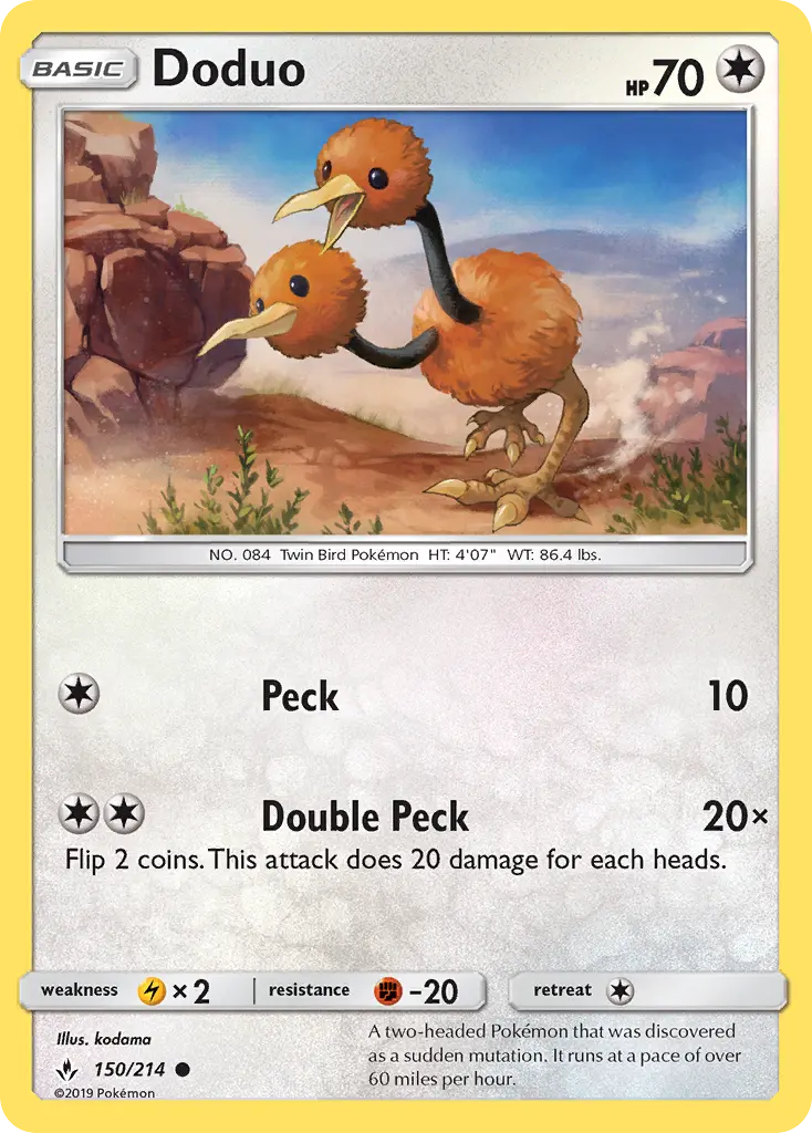 Doduo, Pokémon card