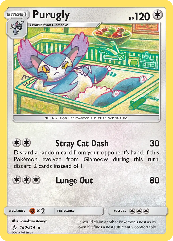 Purugly, Pokémon card