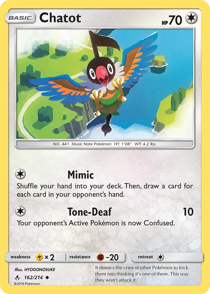 Chatot, Pokémon card