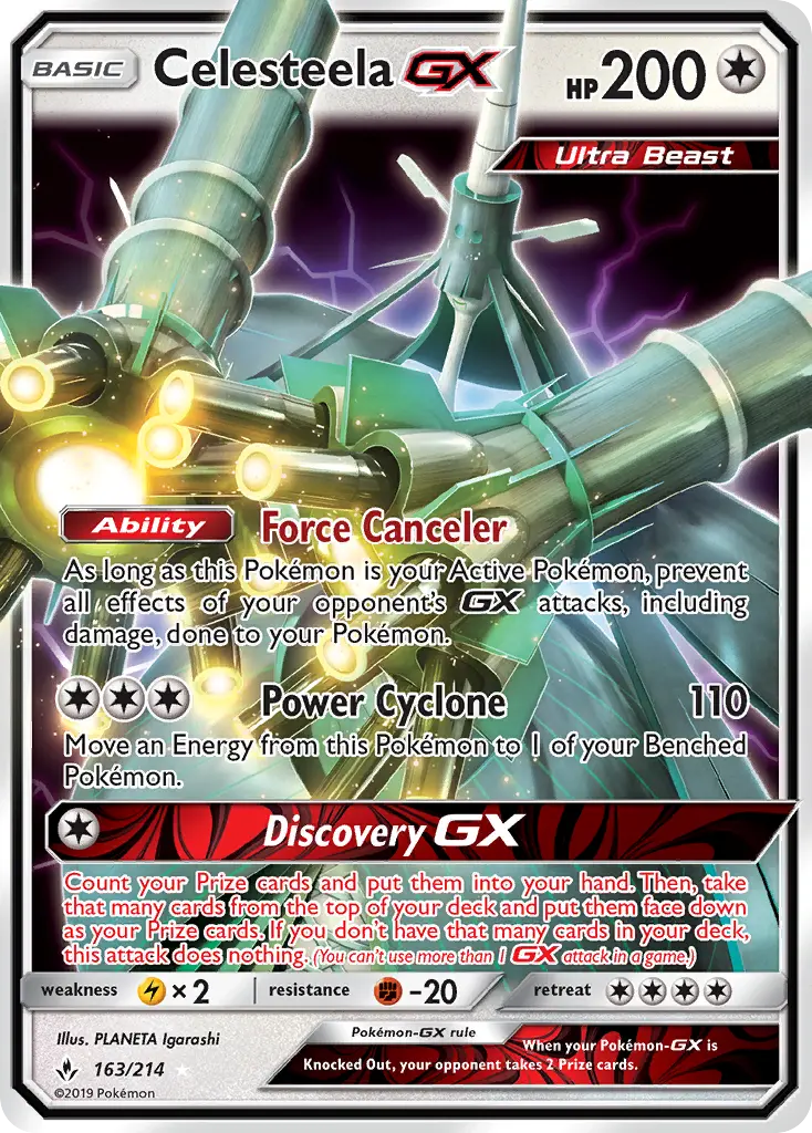 Celesteela GX, Pokémon card