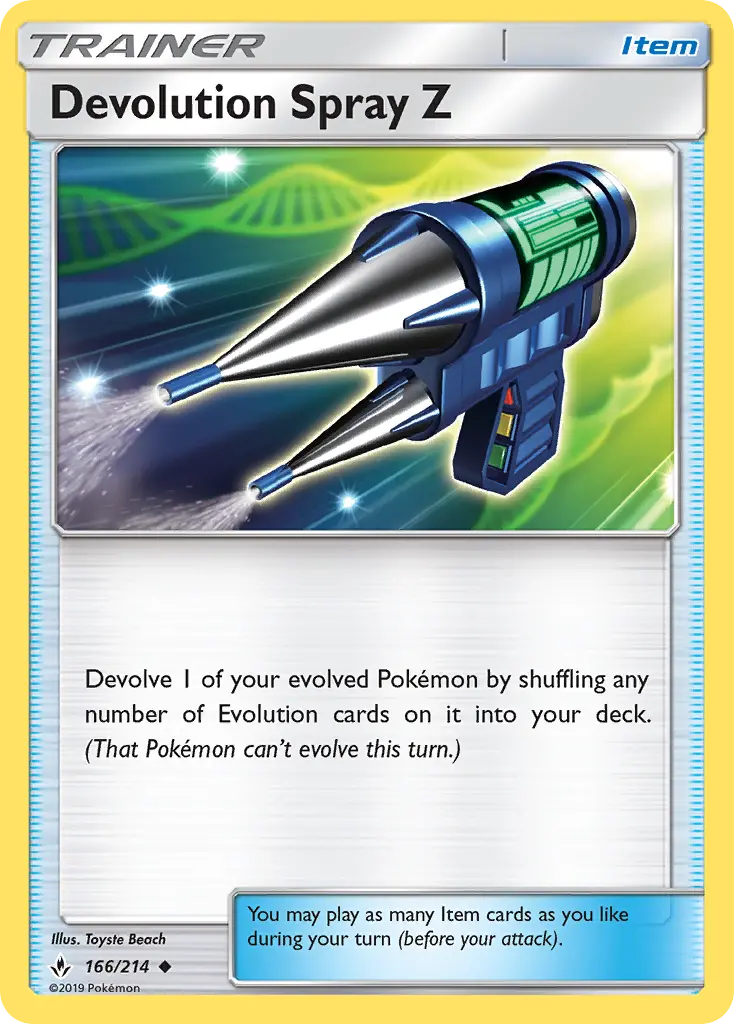 Devolution Spray Z, Pokémon card