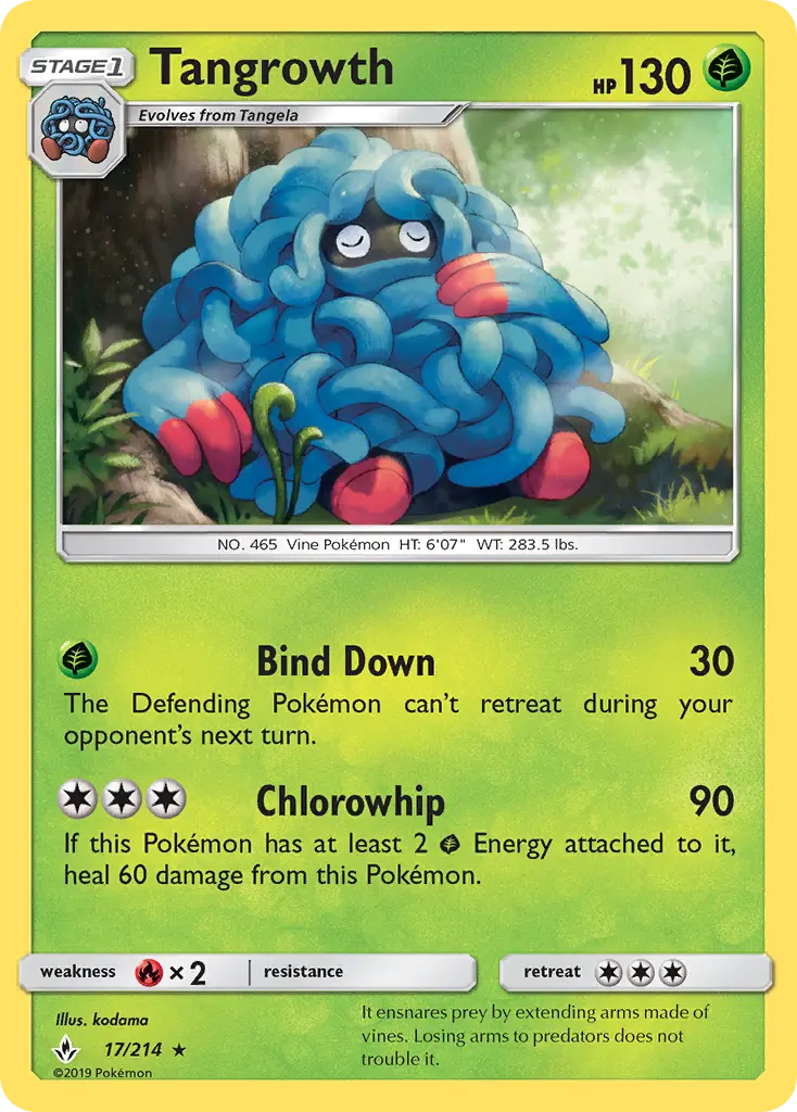 Tangrowth, Pokémon card
