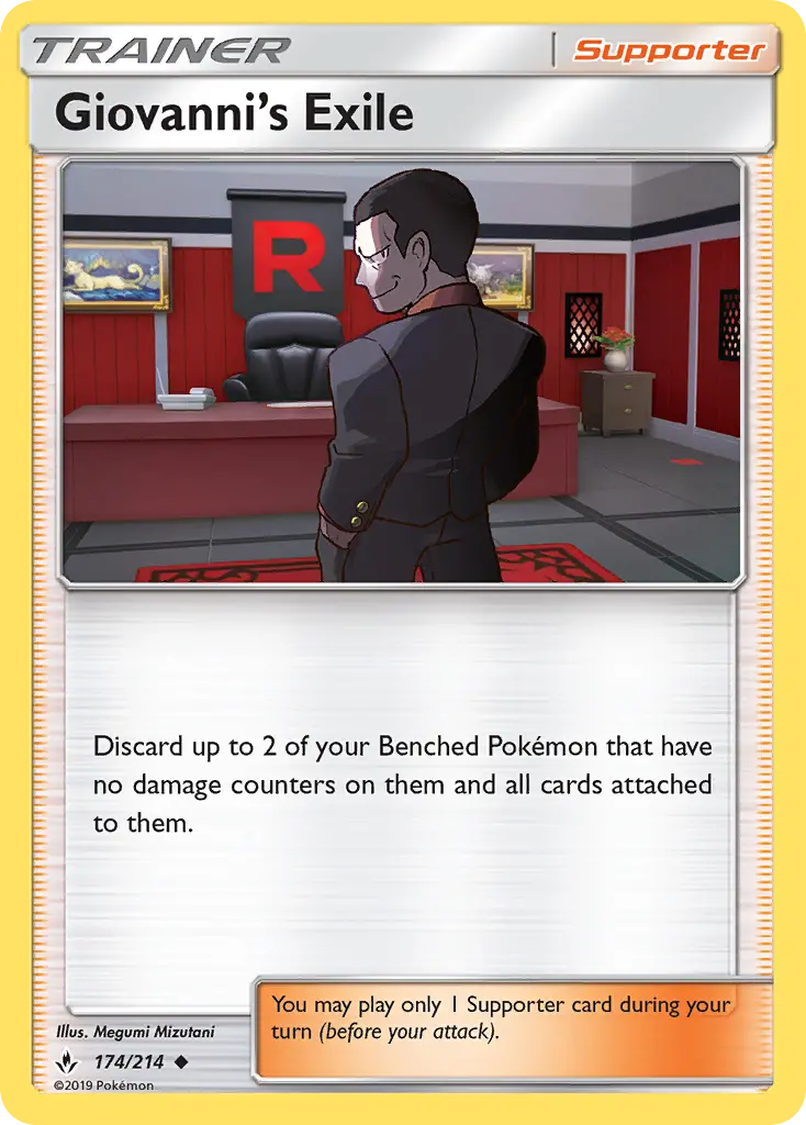 Giovanni’s Exile, Pokémon card