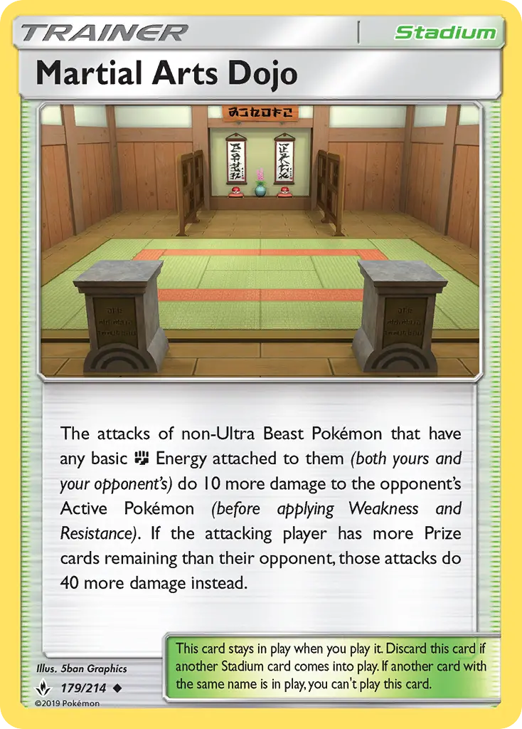 Martial Arts Dojo, Pokémon card