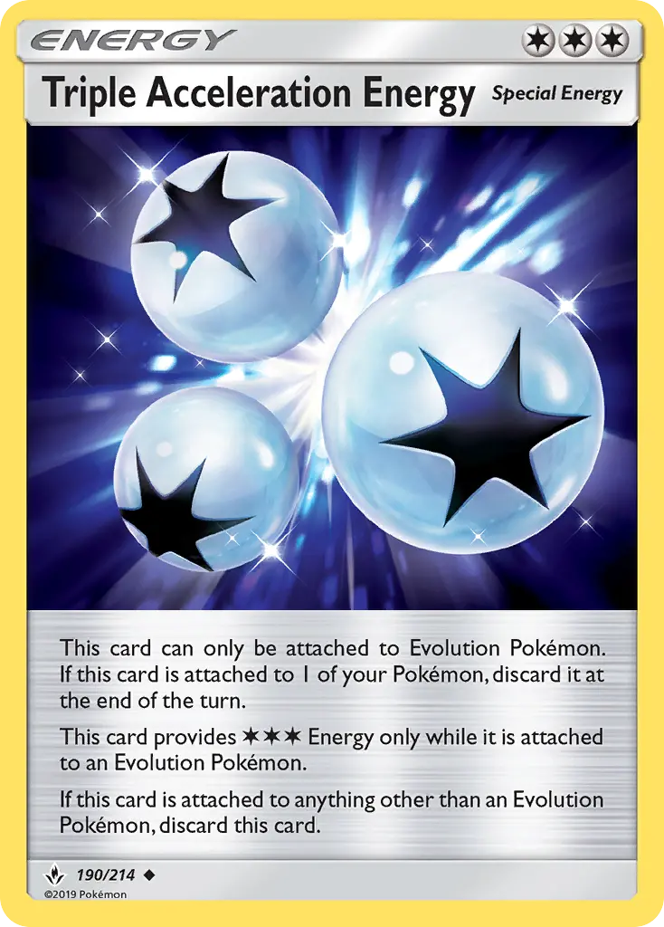 Triple Acceleration Energy, Pokémon card