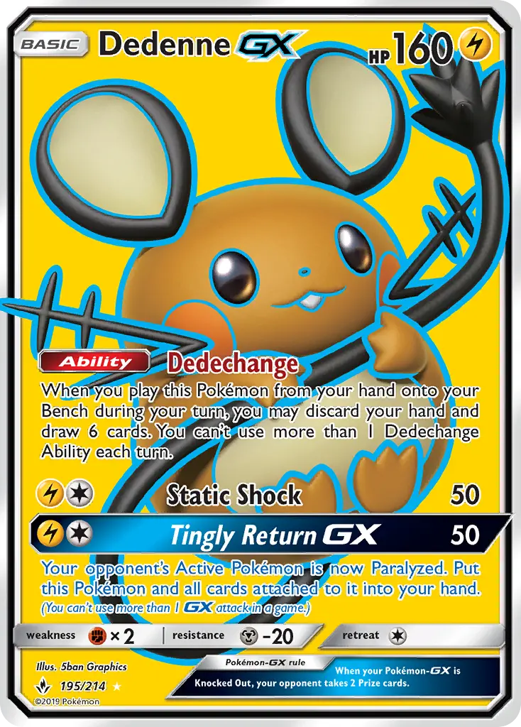 Dedenne GX, Pokémon card