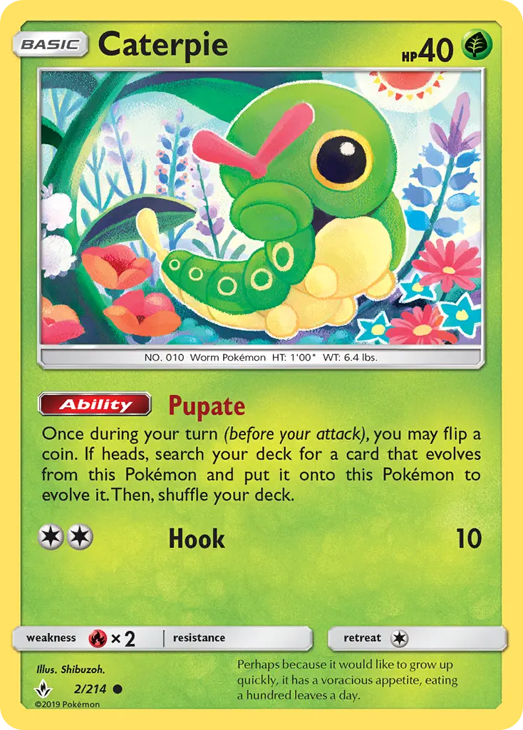 Caterpie, Pokémon card
