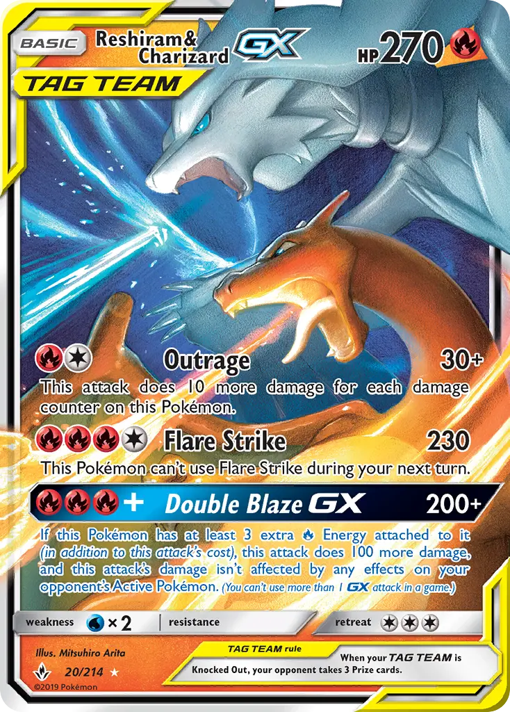 Reshiram & Charizard GX, Pokémon card