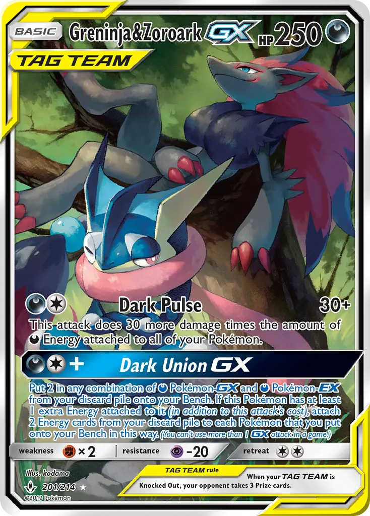Greninja & Zoroark GX, Pokémon card