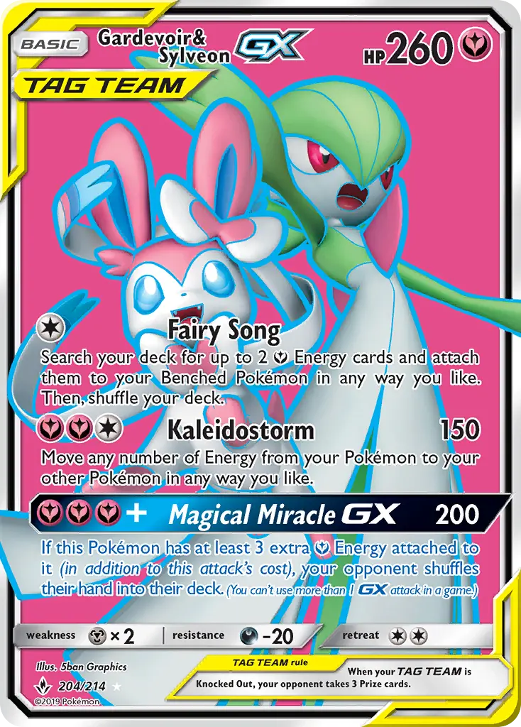 Gardevoir & Sylveon GX, Pokémon card