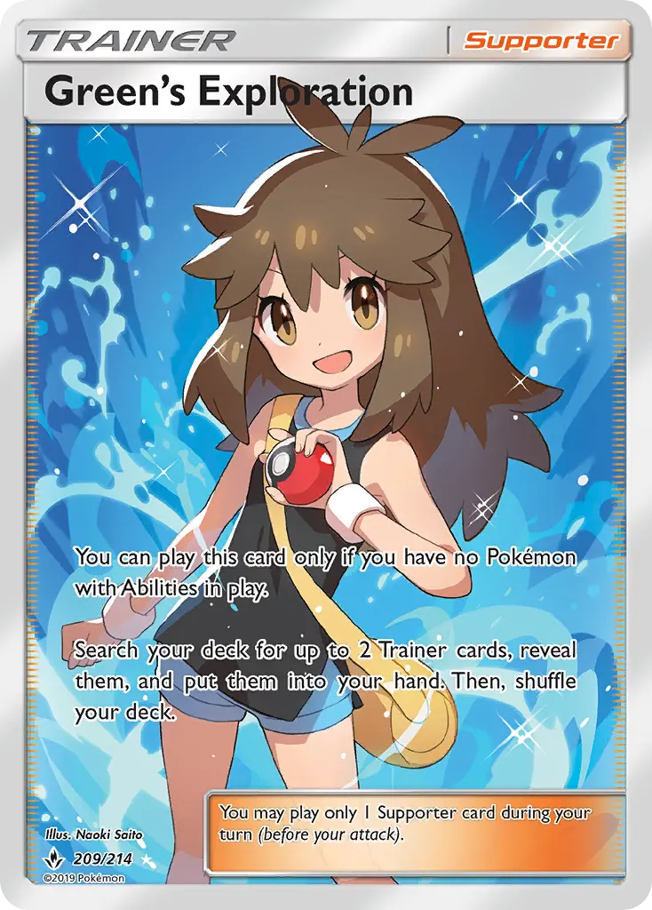 Green’s Exploration, Pokémon card