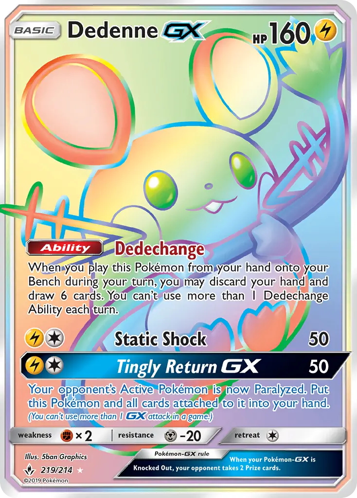 Dedenne GX, Pokémon card