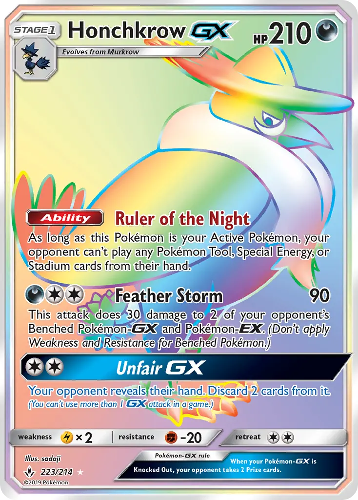 Honchkrow GX, Pokémon card