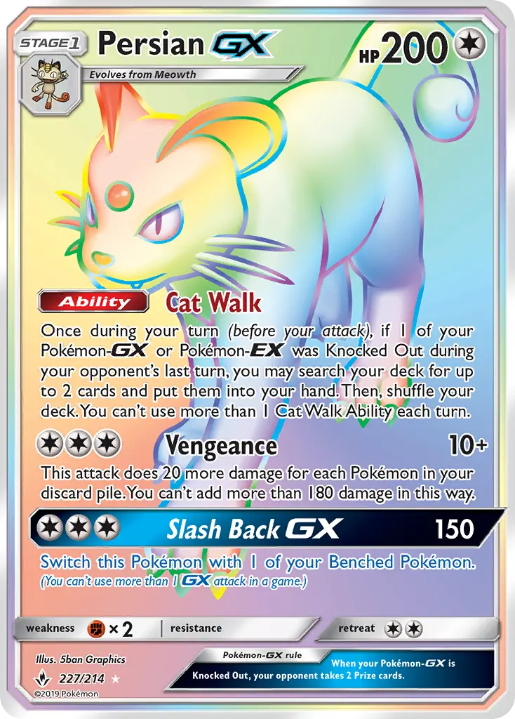 Persian GX, Pokémon card