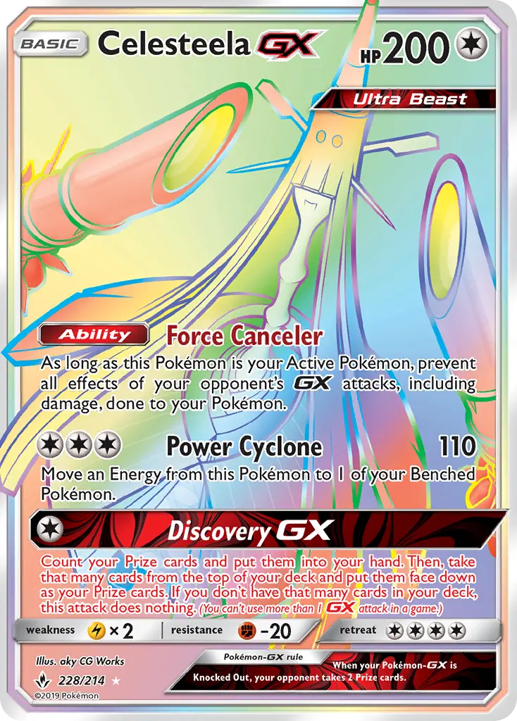 Celesteela GX, Pokémon card