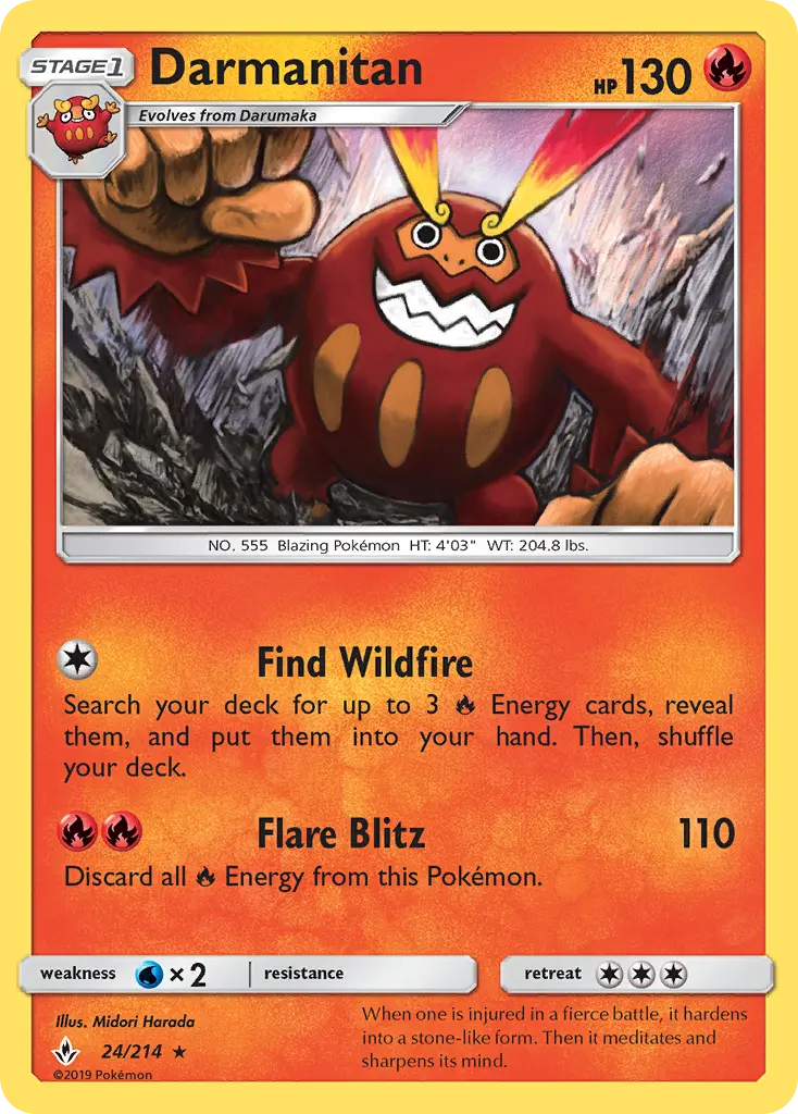 Darmanitan, Pokémon card