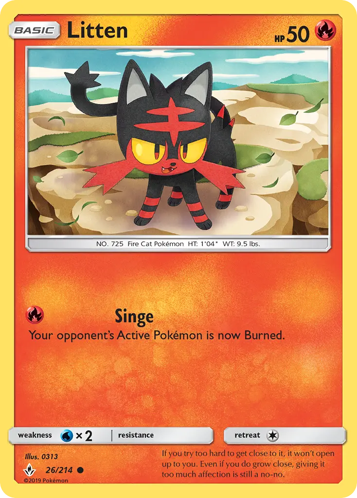Litten, Pokémon card