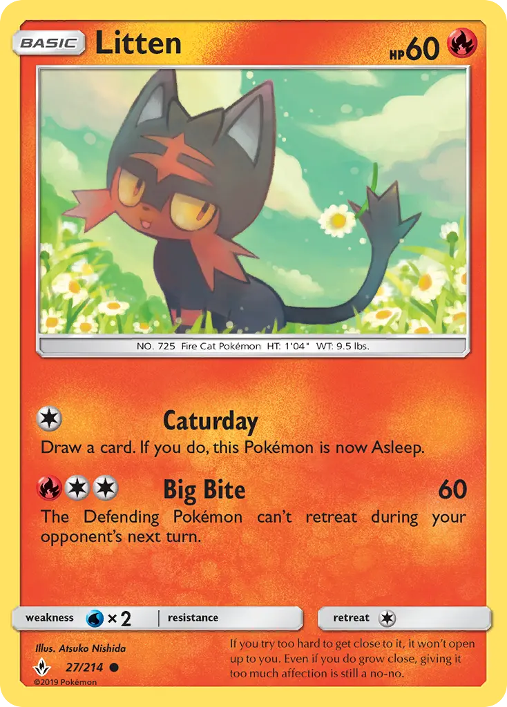 Litten, Pokémon card