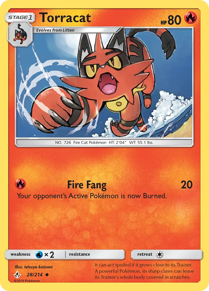 Torracat, Pokémon card