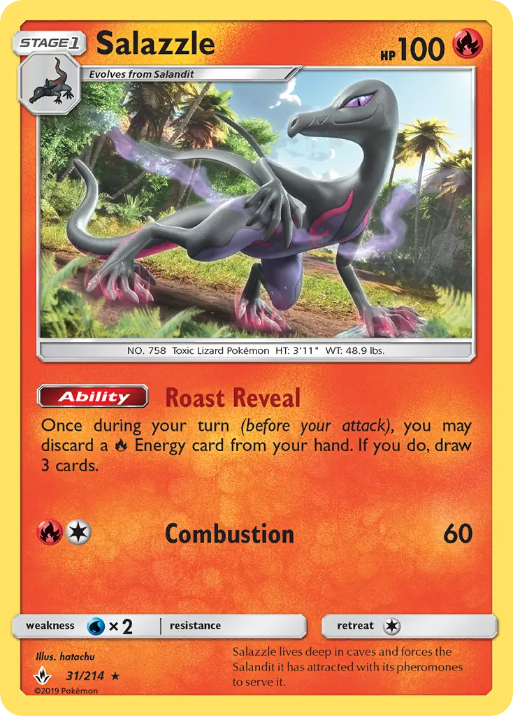 Salazzle, Pokémon card