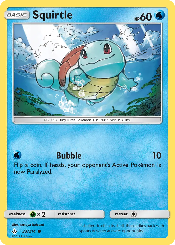 Squirtle, Pokémon card