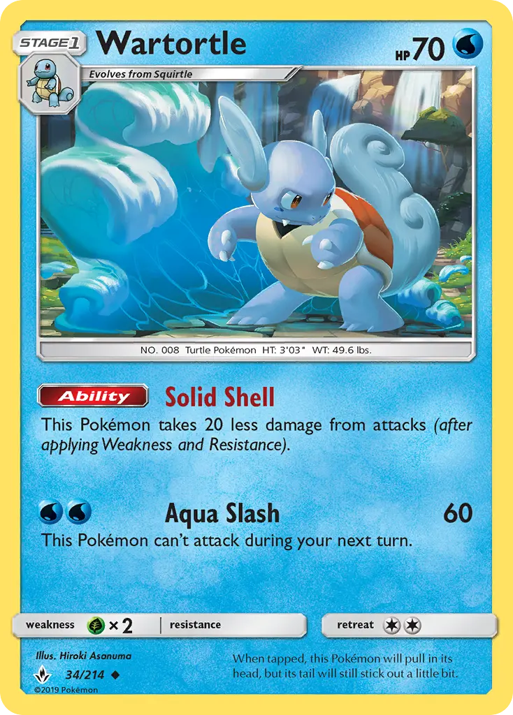 Wartortle, Pokémon card