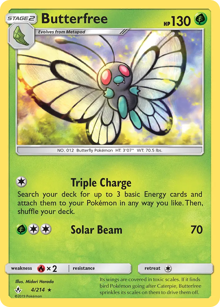 Butterfree, Pokémon card