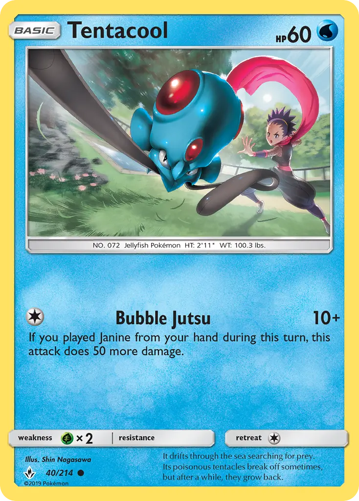 Tentacool, Pokémon card