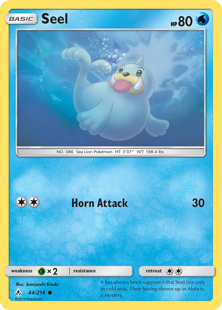 Seel, Pokémon card