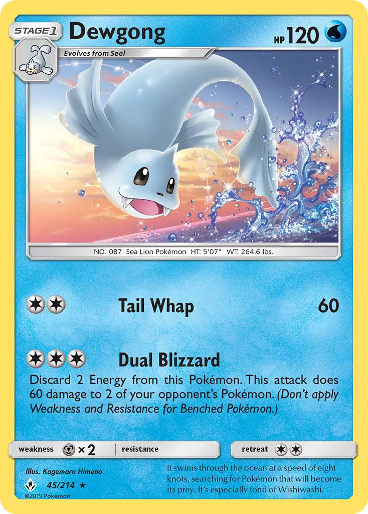 Dewgong, Pokémon card