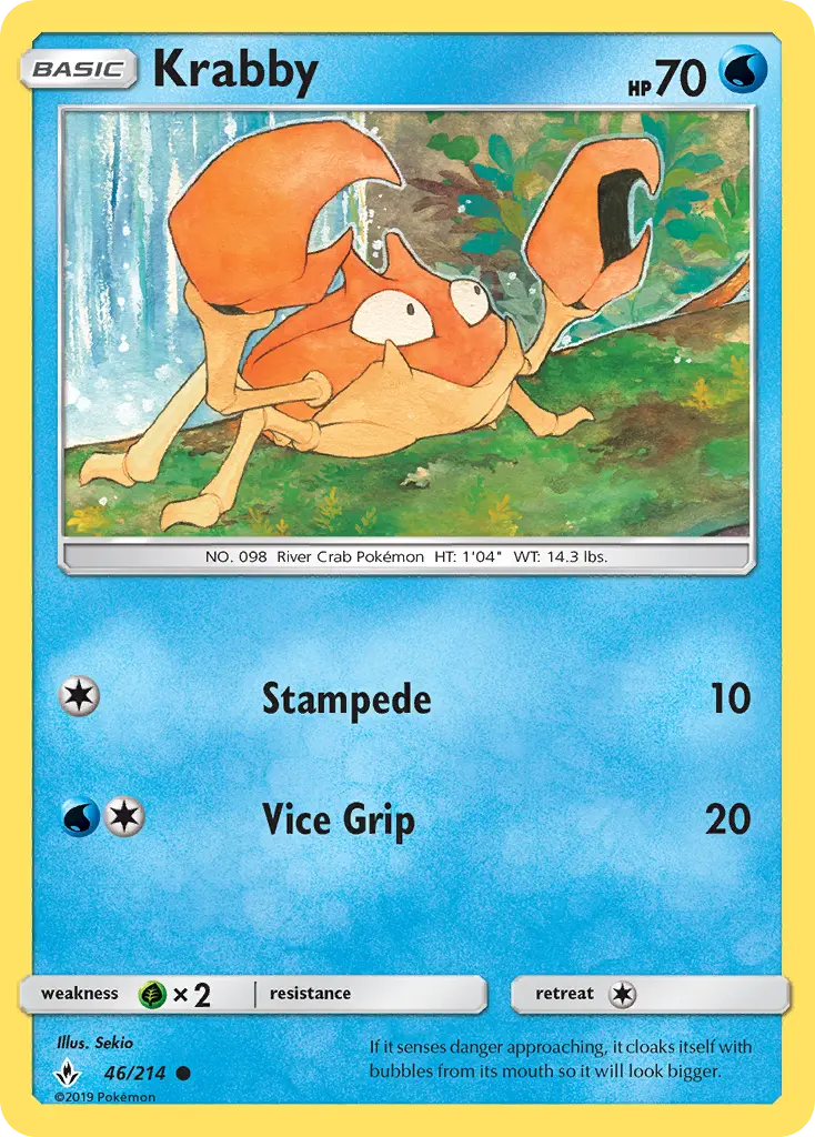 Krabby, Pokémon card