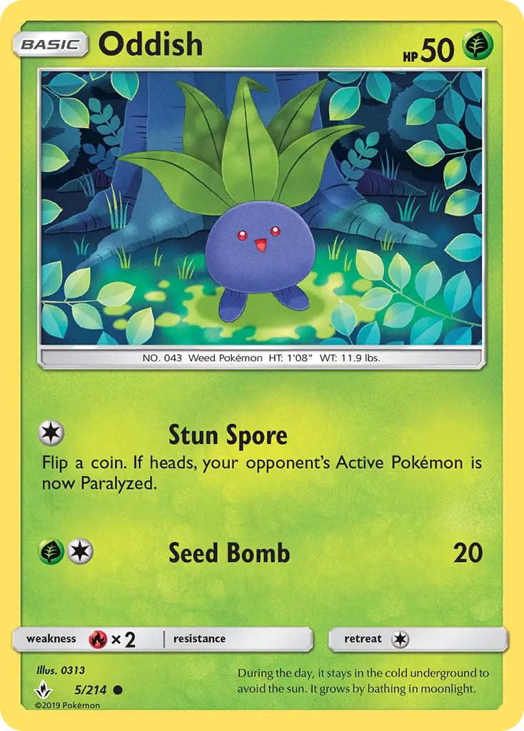 Oddish, Pokémon card