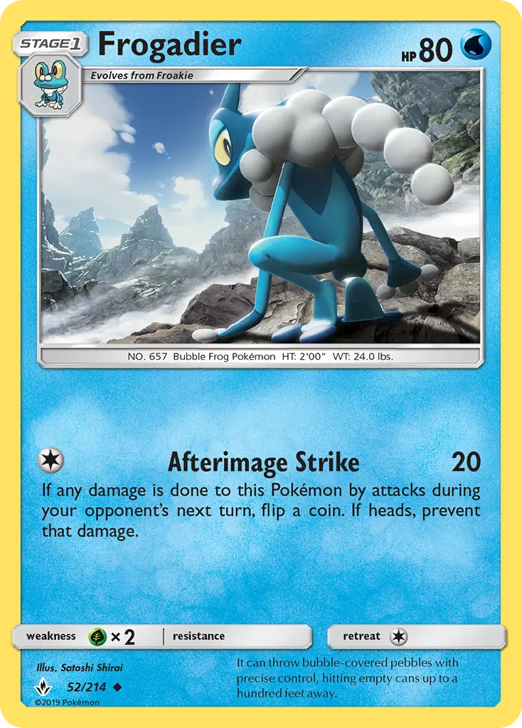 Frogadier, Pokémon card