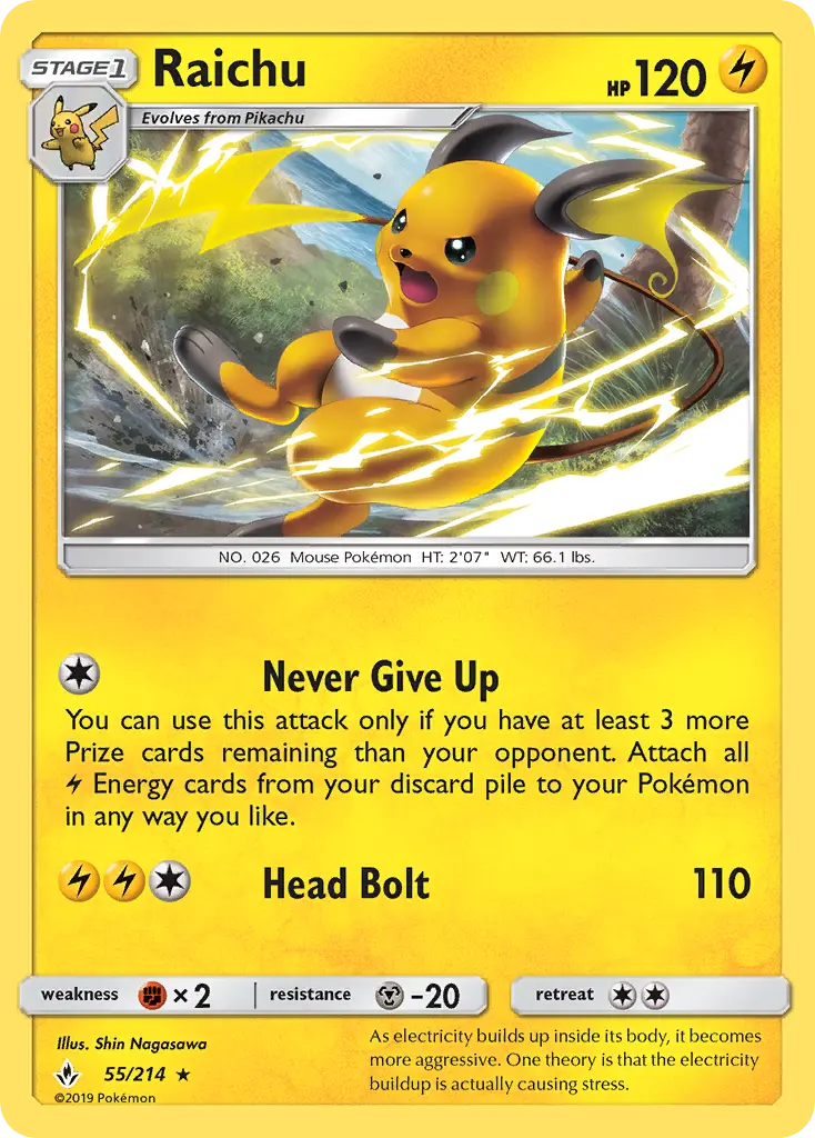 Raichu, Pokémon card